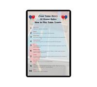 RUAJOGYNVM Classic Ping Pong Instruction Sign Metal Signboard Table Tennis Rules Chart for Barbershop Cafe Lodge Game Area Wall 8 X 12 inch