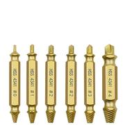 RUAJOGYNVM Damaged Screw Extractor Drill Bit 4/5/6 PCS Set Stripped Broken Screw Bolt Remover Extractor Easily Take Out Demolition Tools(6pcs Gold) RUAJOGYNVM
