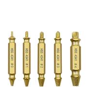 RUAJOGYNVM Damaged Screw Extractor Drill Bit 4/5/6 PCS Set Stripped Broken Screw Bolt Remover Extractor Easily Take Out Demolition Tools(5pcs Gold) RUAJOGYNVM