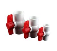 RUAJOGYNVM Garden Pipe Fitting 1pcs 20-160mm Big Size PVC Flat Ball Valve Garden Irrigation Hose Connection Fittings Red White Switch Globe Valve(Inner Dia 160mm)