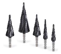 RUAJOGYNVM Hex Shank HSS Co M35 Spiral Groove 3 Flutes Step Drill Bits for Stainless Steel Iron Hole Opener Saw 1Pcs(5-23mm) RUAJOGYNVM