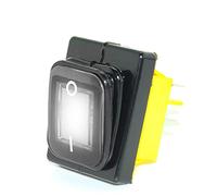 RUAJOGYNVM KCD4 T85 220V 30A Heavy Duty Red Blue Green IP68 Waterproof LED Toggle Switch 4pins on off Marine Freeze Rocker Switch (Color : White, Size : 220v)