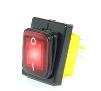 RUAJOGYNVM KCD4 T85 220V 30A Heavy Duty Red Blue Green IP68 Waterproof LED Toggle Switch 4pins on off Marine Freeze Rocker Switch (Color : Red, Size : 110v)