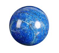 RUAJOGYNVM Lapis Lazuli Crystal Sphere Ball with Wooden Stand Feng Shui Quartz for Meditation/Divination/Chakra Balance/Yoga/Home/Office Decoration,10cm/3.9in