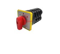 RUAJOGYNVM LW5-16A Cam Switch 3 Positions Dual Power Rotary Changeover Selector Electronic Starter Control Two Different Loads Silver (16A 4P)