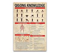 RUAJOGYNVM Metal Sign Self Practice Chart Organ Meridian Mapping Infographic for Alternative Clinic Room Art 8 X 12 inch