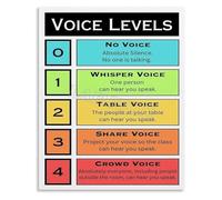 RUAJOGYNVM Noise Level Chart Metal Tin Sign Voice Volume Poster For Classroom Decor School Teachers Aid Visual Reminder Wall-Art 8 X 12 inch