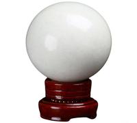 RUAJOGYNVM Polished White Quartz Ball, Night Pearl Luminous Crystal with Properties, Sphere, Stone, or Garden Path,150mm