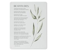 RUAJOGYNVM Prayer Corner Decor Metal Sign Jesus Blessings 12x8 Inch | Serene botanical style complements decor theme. aluminum construction