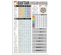 RUAJOGYNVM Vintage Six String Reference Metal Sign Alternate Tuning Capo Position Guide Poster Performance Tip Plaque Green Room Backstage Wall-Art Tin Sign 8 X 12 inch