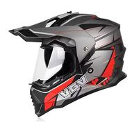 RUANLOV Casco Moto Integrale, Casco Motocross, Casco modulare Flip Moto omologato DOT/ECE con Doppia Visiera per Uomo Adulto Donna Motocross Scooter (A S)