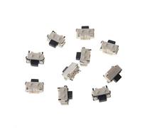 Ruarby 10 pezzi / 1 set di pulsanti tattili laterali, micro interruttori tattili, 2 x 4 x 3,5 mm, interruttore a pulsante automatico elettrico di sicurezza per lampada, lampadina, luce, treno