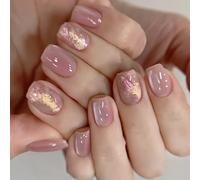 Ruarby 30pcs Occhio di Gatto Unghie Artificiali Breve Piazza Premere sulle Unghie Coperture Piene Acrilico Unghie Fint