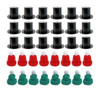 Ruarby 32Pcs Santa E Top Hats Collection Miniature Knit Santa E Top Hat Per Decorazioni di Natale Regali Miniatura