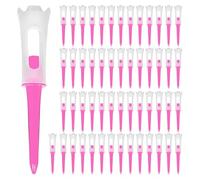 Ruarby 50 pz/pacco Più Distanza Altezza Coerente Golf Tees Castelli Standard Golf Tees Set Per Addestramento Driver Doppio Strato
