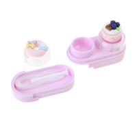 Ruarby Bella custodia per lenti del deserto e applicatore a ventosa per strumenti di rimozione morbide lenti custodia custodia da viaggio carino, B