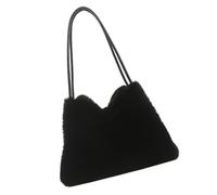 Ruarby Borsa a tracolla della benna della peluche delle donne alla moda con grande interno peloso ascelle borsa per le date di acquisto e gli incontri borsa delle donne, Nero , One Size