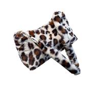 Ruarby Borsa ascellare con stampa leopardi per donna morbida datazione peluche ascellare borsa autunno inverno spalla stampa leopardo spalla per donna autunno inverno ascella borsa morbida, bianco