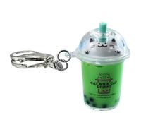 Ruarby Bubble Teas Ciondolo Portachiavi Acrilico Fatti A Mano Cartoon Tè Latte Portachiavi Gioielli Bella Borsa Fascino Accessorio Per Bambini Artistico Gioventù Portachiavi, Verde, Taglia unica