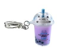 Ruarby Bubble Teas Ciondolo Portachiavi Acrilico Fatti A Mano Cartoon Tè Latte Portachiavi Gioielli Bella Borsa Fascino Accessorio Per Bambini Artistico Gioventù Portachiavi, Viola, Taglia unica
