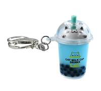Ruarby Bubble Teas Ciondolo Portachiavi Acrilico Fatti A Mano Cartoon Tè Latte Portachiavi Gioielli Bella Borsa Fascino Accessorio Per Bambini Artistico Gioventù Portachiavi, Blu, Taglia unica