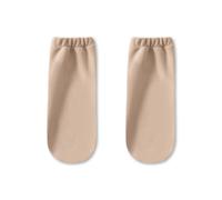 Ruarby Calze da donna in pile di corallo per dormire, per donne anziane e dopo il parto invernali, calde, spesse, termiche, in peluche, calzetteria da donna, cachi, Taglia unica