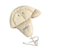 Ruarby Cappelli caldi con cinturino in cotone protezioni per le orecchie cappelli a tesa corta per bambini all'aperto ciclismo inverno bambini caldo trapper, Beige, Taglia unica