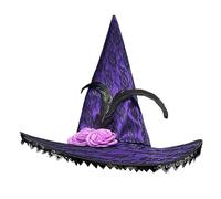 Ruarby Cappello da donna alla moda ornamento per Halloween donna versatile strega per feste in maschera carnevale cosplay rose decorazione cappello