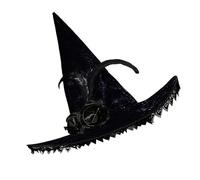 Ruarby Cappello da donna alla moda ornamento per Halloween donna versatile strega per feste in maschera carnevale cosplay rose decorazione cappello