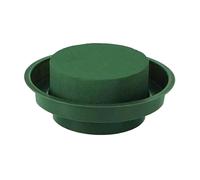 Ruarby Ciotola di fango in argilla assorbente adatta per fiori verde rotonda schiuma bagnata elegante ceramica composizione floreale piatto di fango uso interno piatto assorbente acqua