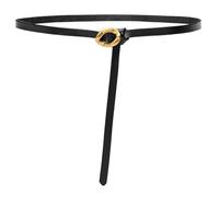 Ruarby Elegante Cintura Sottile Per Le Donne Semplice Dimagrante Cintura Annodata Per Abito Cappotto Decorativo Skinny Per Incontri Cintura Vestito, Nero , Taglia unica