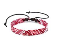 Ruarby Medio Oriente intrecciato a mano filo di cotone catena a mano etnico gioielli moda unisex braccialetto culturale regalo articolo, Misura unica, come descritto