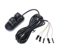 Ruarby Pulsante di alimentazione esterno del computer desktop con luci a LED per 2,54 millimetri scheda madre commutazione di alimentazione estensione di ripristino