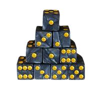 Ruarby Rotondi angolari a sei facce, confezione da 10 cubi acrilici da 16 mm, colori assortiti, con puntino numerico, per adulti e bambini, set di piccoli cubi colorati con puntini numerici