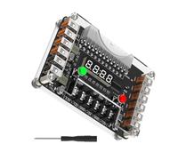 Ruarby Scheda di distribuzione dell'energia 24Pin con 12 interfacce USB e alloggiamento trasparente per scheda di espansione dell'alimentazione elettrica di piccola elettronica del computer