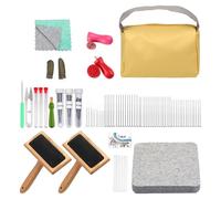 Ruarby Set di strumenti per infeltrimento ad ago con borsa di immagazzinaggio Pad Forniture per Craft Starter Pad Forniture di