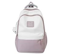 Ruarby Zaino versatile per la scuola, zaino per laptop per studenti, grande capacità, tasche multiple, zaino casual per adolescenti, Viola, single package