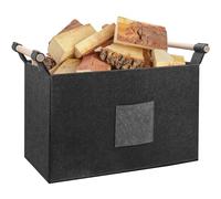 XXL Borsa in feltro per Legna Da Ardere, Cesto Portalegna da Interno, per Camino, Porta vestiti- Robusta e Multiuso (60L)