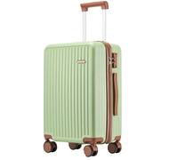Ruausine Valigia a Mano Approvata per Trasporto Aereo, Trolley Bagaglio a Mano Rigido con Ruote Multidirezionali , Valigia Piccola Trolley Leggera con Combinazione (Green, 20 IN)