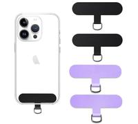 Ruayia 4 cuscinetti universali per cellulare, senza colla, colore verde ultra resistente, non leggero, nero, per la maggior parte degli smartphone con catena, colore nero e giallo gelatina