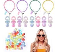 Ruayia Catena per ciuccio, 60 pezzi, in acrilico, set da 90 pezzi, per feste a tema 80 anni '90