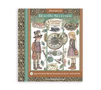 Stamperia - Rub-on Selection for Scrapbooks, Albums, Cards, Bullet Journals and More, Easily Transfer Images onto Paper and Other Surfaces, Perfect for Crafts and Gifting (6 Pages) (Gardens of Time)