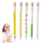 Rub Out Pen - Penne Da Scrittura A Forma Di Da 0,5 Mm Cancellabili | Simpatici 5 Articoli Di Cancelleria Lisci E Senza Sbavature Per Disegnare, Diari, Scuole, Luoghi Di Lavoro, Per Prendere App
