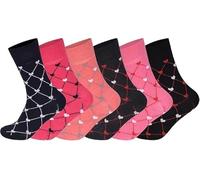 RUBAB Calze da donna per diabetici, 6 paia, a nido d'ape, morbide, per piedi gonfi, edemi, piedi e gambe accoglienti, senza stringere, circolatorie, taglia (4-8), 4-8