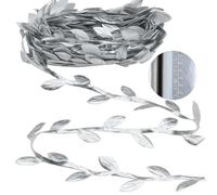 Ruban cadeau à rayures argentées - 10 m - Idéal comme cadeau (Argento)