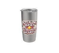 Rubare basi rompere cuori ragazza softball giocatore carino divertimento Bicchiere termico in acciaio inox doppia parete