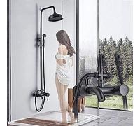 Rubbed Bronze Shower Faucet Single Handle 8 Inch Shower Head W/Hand Shower Water Mixer Tap Para Bathroom Bath