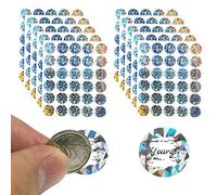 Rubbellos, 300 adesivi rotondi da grattare, 2,5 cm, adesivi rotondi, ologramma lucido, da grattare, per fai da te a sorpresa