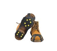 Rubber 10 Studs Anti-Skid Non-Slip Ice Gripper Snow Crampon Mountaineering Climbing Size 31~48 Winter Boots Spike Simple Gripper(XXL 46-49)