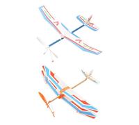 Rubber Band Airplane - Flying Glider Aircraft Model Toy, elastico Propeller Powered Launch Plane, Windup Hobby Activity Set, Outdoor Hand Launch Aviation Model Kit | Boys Girls Adults Students